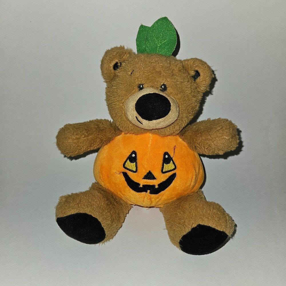 Jack O Lantern Teddy Bear Plush American Greetings Halloween Pumpkin Stuffed Toy